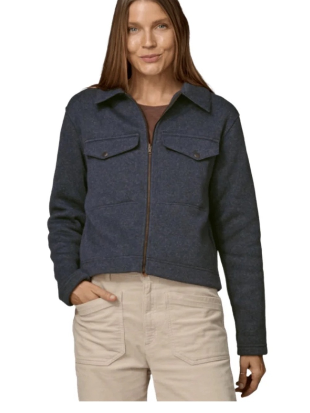 Patagonia Navy Women's Zip-Front Chore Jacket